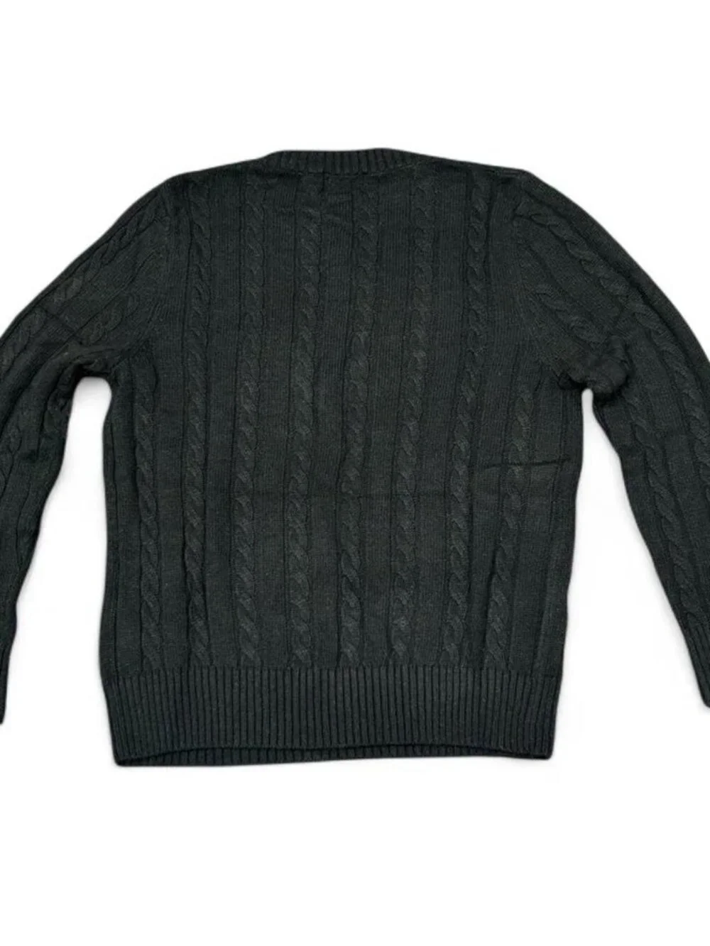 Polo Ralph Lauren Black Cable Knit Crewneck Sweater